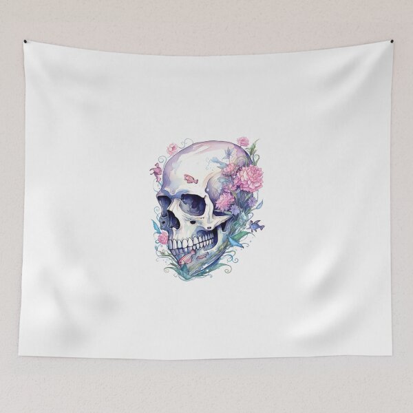 Item preview, Botanical skull underwater designed and sold by Galaxink-Shop.