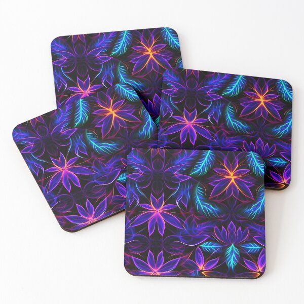 Item preview, "Bioluminescent Glow: Neon Patterns in the Night" designed and sold by Art-Vortex-fr.
