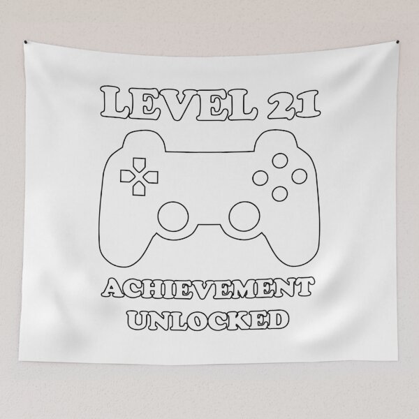 Item preview, Level 21 Achievement Unlocked Gamer Next Level 21 years old birthday designed and sold by geekydesigner.