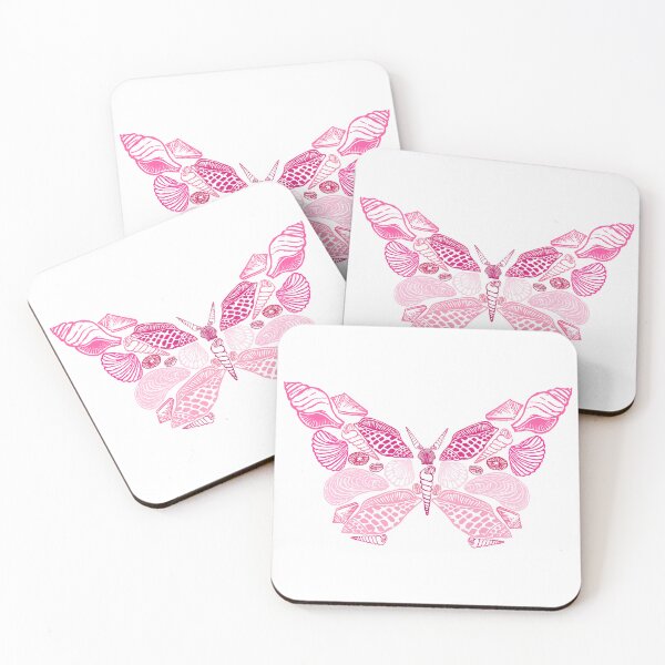 Item preview, Pink Seashell Butterfly designed and sold by Alyssa Lennox.