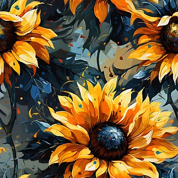 Artwork thumbnail, Sunflowers Pattern 7 by DigitalPatternx