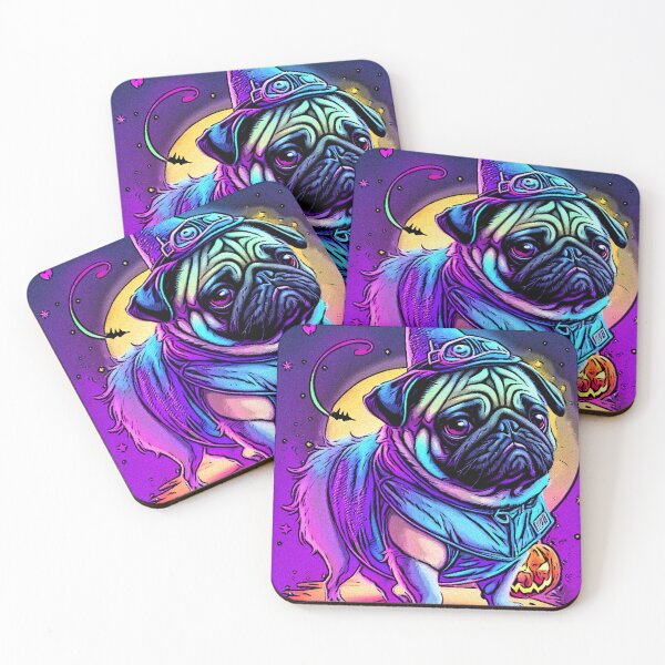 Item preview, Pug Graffiti Halloween Art 6 designed and sold by RedBluffTraders.