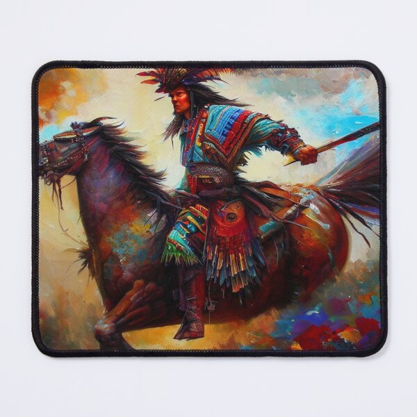 Item preview, Indian and his horse oil painting designed and sold by TheOrderedBox.