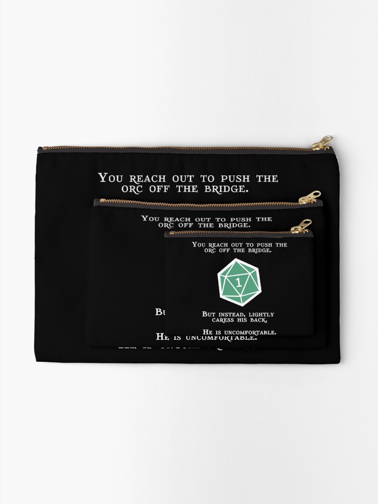 Alternate view of Natural 1 - Orc (White) Zipper Pouch