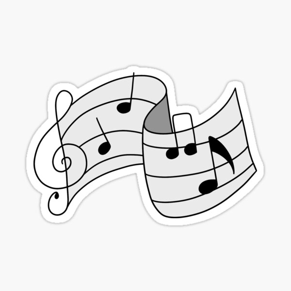 "Music Staff" Sticker for Sale by SaradaBoru Redbubble
