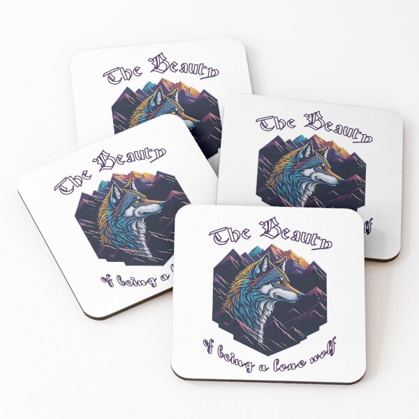 Item preview, The Beauty of Being a Lone wolf | colorful wolf and mountains   designed and sold by LonelyM00n.