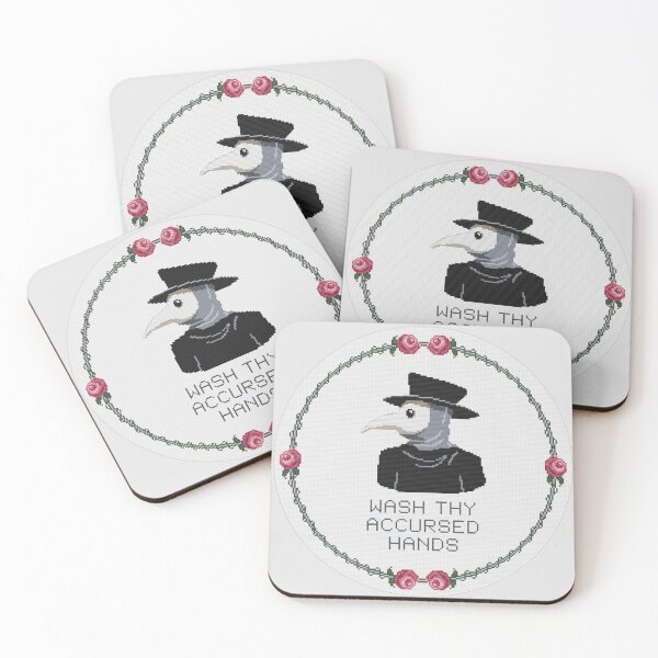 Item preview, Wash Thy Accursed Hands, Cross Stitch Plague Doctor designed and sold by IndustriousOwl.