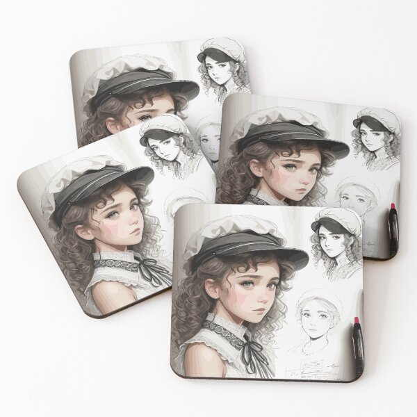 Item preview, Pencil sketch, girls designed and sold by CatCoconut-Art.