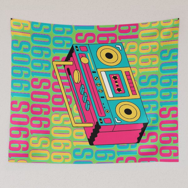 Item preview, 1990s retro design 1 - Green Background designed and sold by PunjabanJatti.