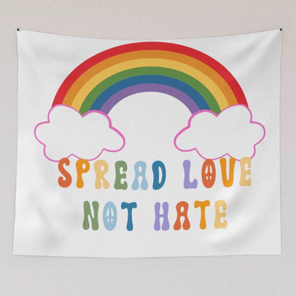 Item preview, Spread love not hate - pride  designed and sold by priyankajustine.