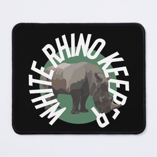 Item preview, W is for White Rhino Keeper,White Rhino Keeper Design – Dedicated Wildlife Care and Conservation Artwork designed and sold by PrettylittlepastelUk.
