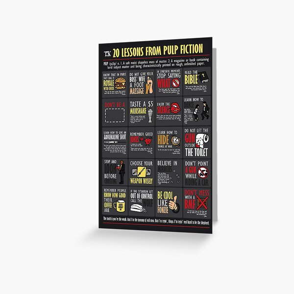 Item preview, 20 Lessons from Tarantino Pulp designed and sold by TKsuited.