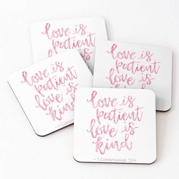 Item preview, Watercolor 1 Corinthians 13:4  Quote  designed and sold by amazingjoy.