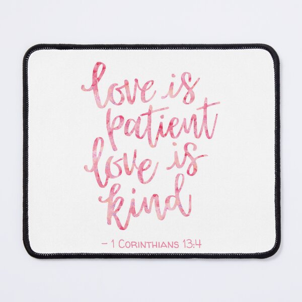 Item preview, Watercolor 1 Corinthians 13:4 Quote designed and sold by amazingjoy.