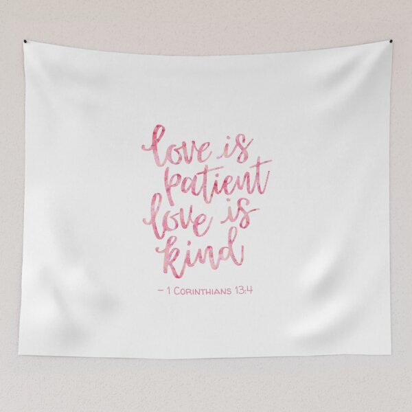 Item preview, Watercolor 1 Corinthians 13:4  Quote  designed and sold by amazingjoy.