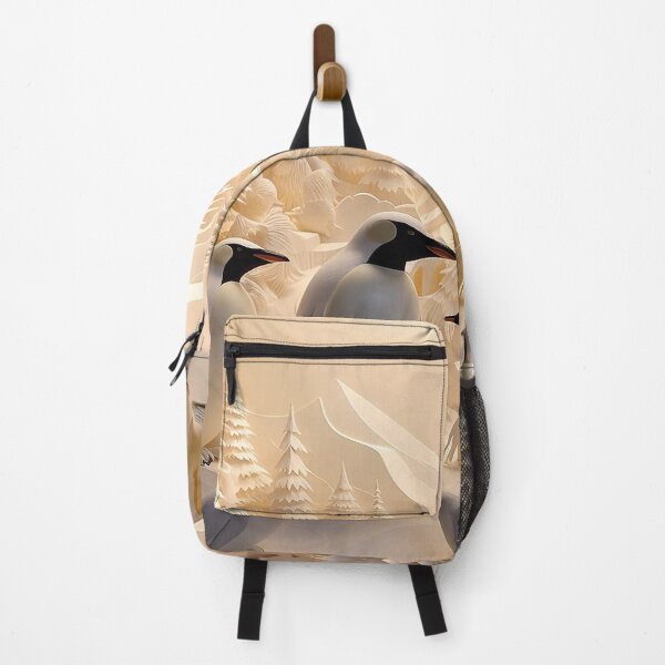 Item preview, Penguins in snowy winter scene with trees designed and sold by Inktown.