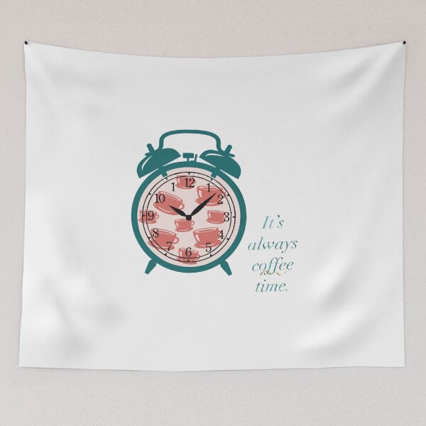Item preview, Cute Coffee Cup Clock Time Design designed and sold by Pevkay97.