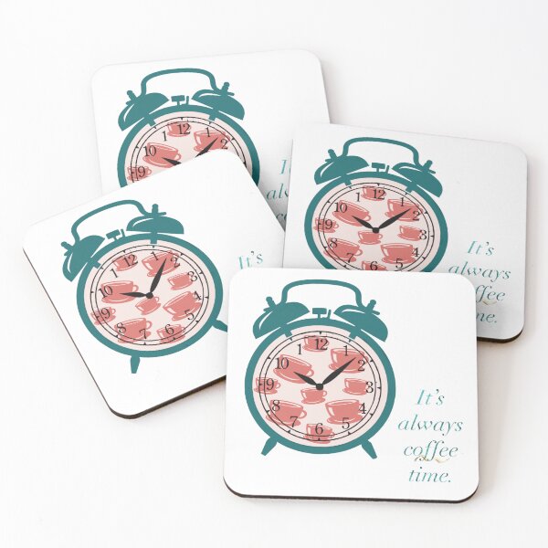 Item preview, Cute Coffee Cup Clock Time Design designed and sold by Pevkay97.