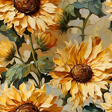 Artwork thumbnail, Sunflowers Pattern 11 by DigitalPatternx