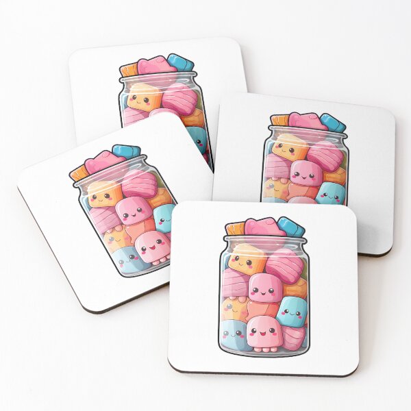 Item preview, Colorful Cute Marshmallows in a Bottle designed and sold by wooramsol.