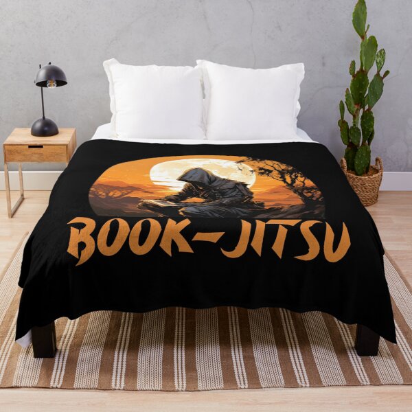 Artikelvorschau, Ninja-Buchliebhaber Retro-Sonnenuntergang-Samurai-Lesung entworfen und verkauft von Naive-Genius.