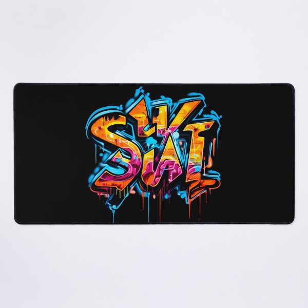 Item preview, Enhanced Urban Corners: A Pattern of Colorful Graffiti and Inspirational Messages on City Walls designed and sold by SweetMagicDream.