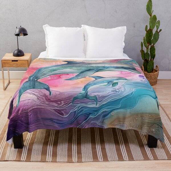 Item preview, Colorful Abstract Dolphins designed and sold by HappyLifeCreate.