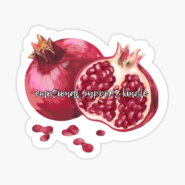 emotional support kindle strawberry Sticker for Sale by emannehra