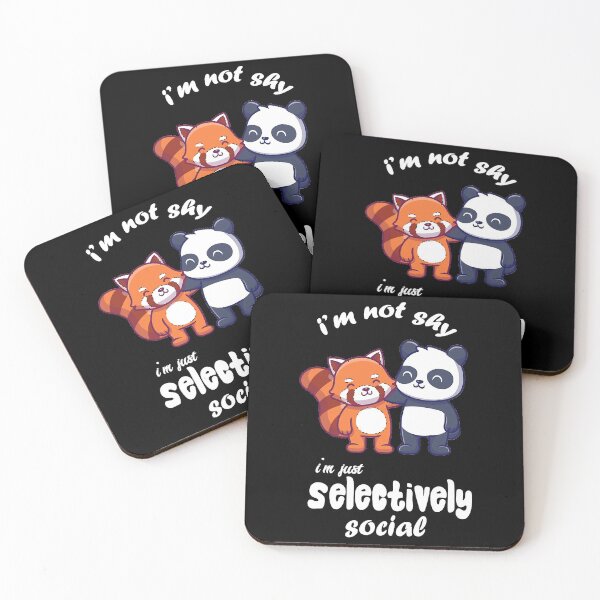 Item preview, Shy red panda, I'm Not Anti Social I'm Selectively Social designed and sold by LeonieEpps.
