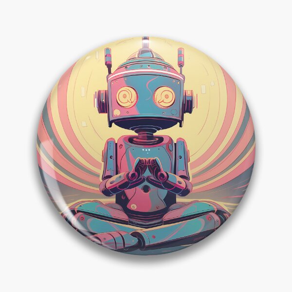 Item preview, Cosmic Harmony: Robots Meditating Amongst Stars designed and sold by Klyngzo1916.
