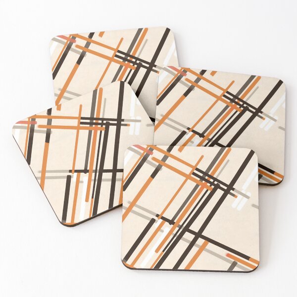 Item preview, Retro Orange Cross Lines Abstract Pattern designed and sold by Sturdust.