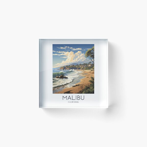 Item preview, A Travel Print of Malibu - California designed and sold by StudioRedKoala.