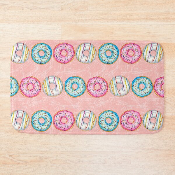Item preview, Happy Donuts Striped on Peach designed and sold by Sockstomistic.