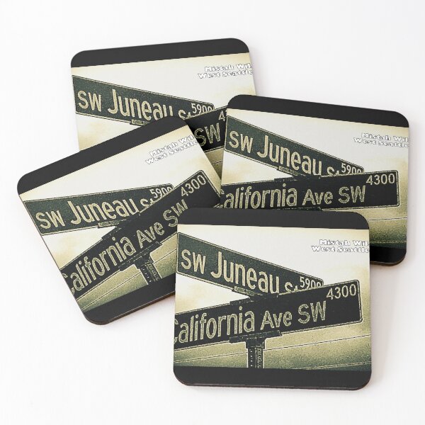 Item preview, Southwest Juneau Street & California Avenue Southwest, West Seattle, Washington by Mistah Wilson designed and sold by The Street Sign Store.