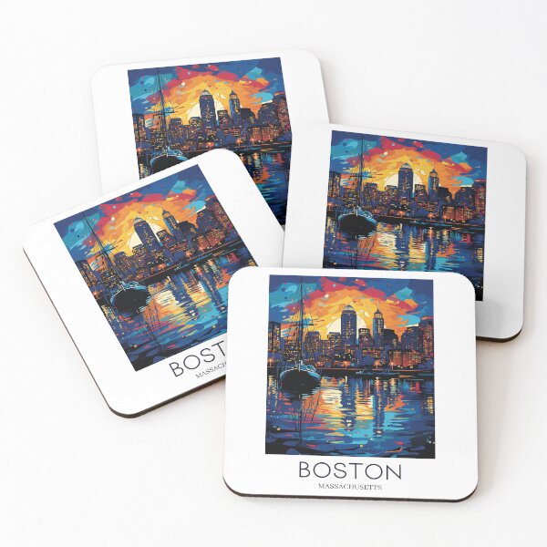 Item preview, A Pop Art Travel Print of Boston - Massachusetts designed and sold by StudioRedKoala.