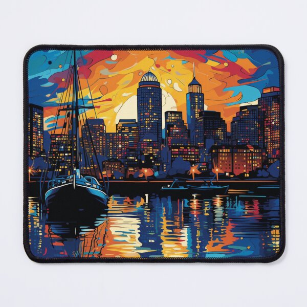 Item preview, A Pop Art Travel Print of Boston - Massachusetts designed and sold by StudioRedKoala.
