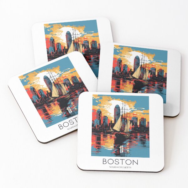 Item preview, A Pop Art Travel Print of Boston - Massachusetts designed and sold by StudioRedKoala.