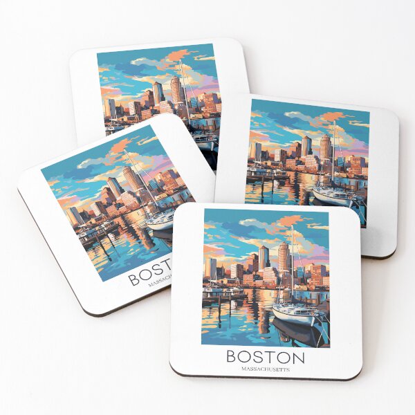 Item preview, A Pop Art Travel Print of Boston - Massachusetts designed and sold by StudioRedKoala.