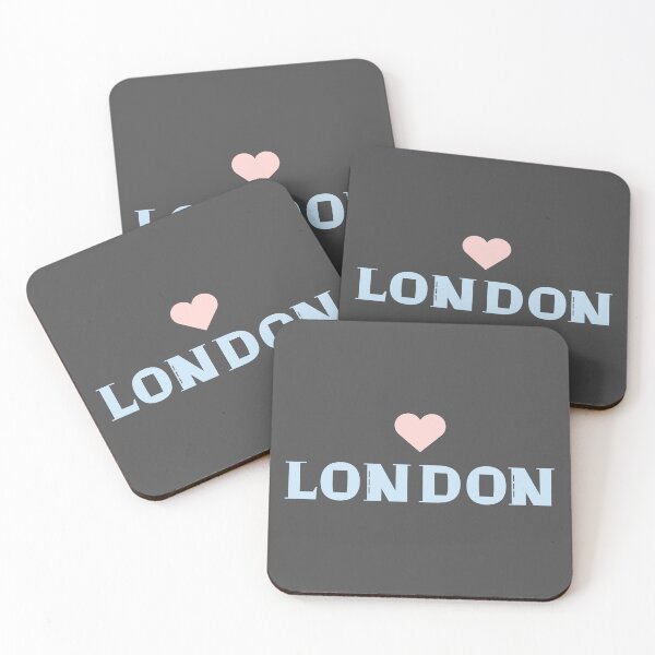 Item preview, Cute Heart London. Love London, Blue and Pink in Charcoal Grey designed and sold by Moyanana.