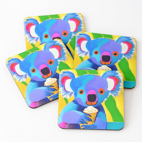 Item preview, A Colorful Koala is Holding an Ice-cream, Cone - Summer Design designed and sold by Swaggaville.