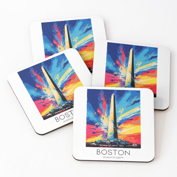 Item preview, A Pop Art Travel Print of the Bunker Hill Monument in Boston  - Massachusetts designed and sold by StudioRedKoala.