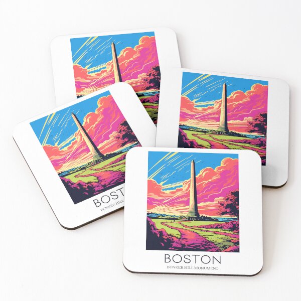 Item preview, A Pop Art Travel Print of the Bunker Hill Monument in Boston  - Massachusetts designed and sold by StudioRedKoala.
