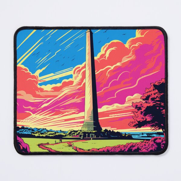 Item preview, A Pop Art Travel Print of the Bunker Hill Monument in Boston  - Massachusetts designed and sold by StudioRedKoala.