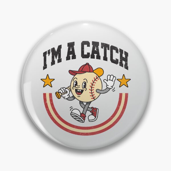Item preview, I'm A Catch: Funny Vintage Cartoon Baseball designed and sold by hadleyfoo.