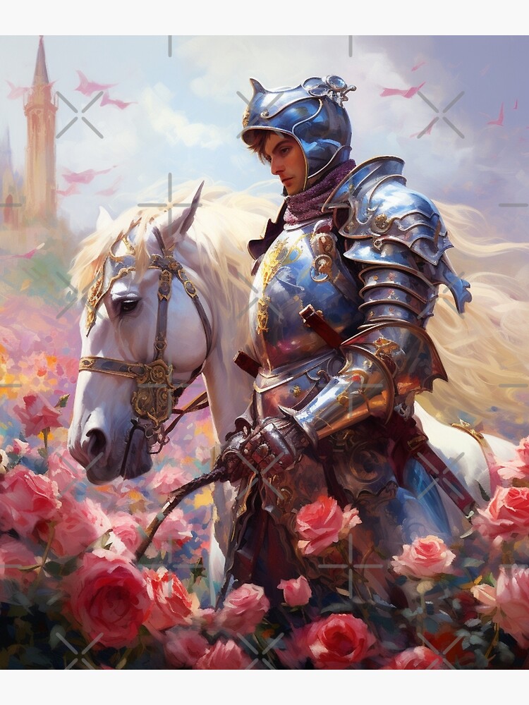 Nonexistent knight in shining armor pick flowers