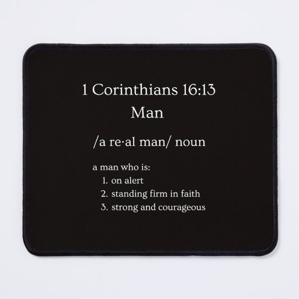 Item preview, 1 Corinthians 16:13 Man designed and sold by BibleStuff.