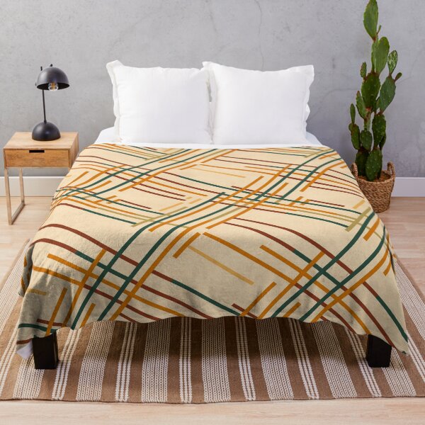 Item preview, Retro Diagonal Intersecting Green Red Orange Lines Pattern designed and sold by Sturdust.