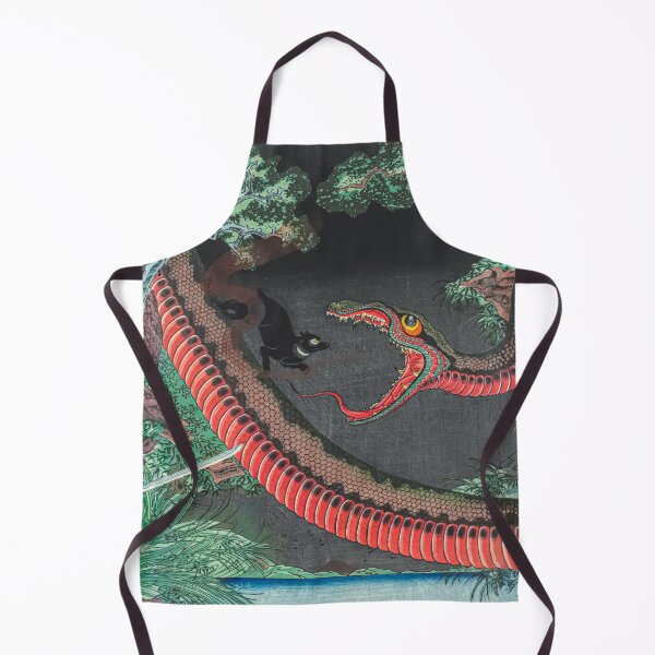 Item preview, Samurai fighting giant serpent - Vintage Japanese Artwork (digitaly Restored) designed and sold by HistorySimple.