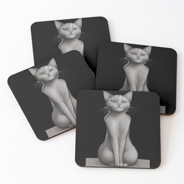 Item preview, Charcoal Sketch Yoga Cat designed and sold by Mechanical-Artt.