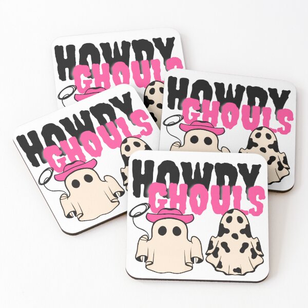 Item preview, Howdy Ghouls Ghost Cowgirl Cowboy and Ghost Cow designed and sold by Embracingindigo.